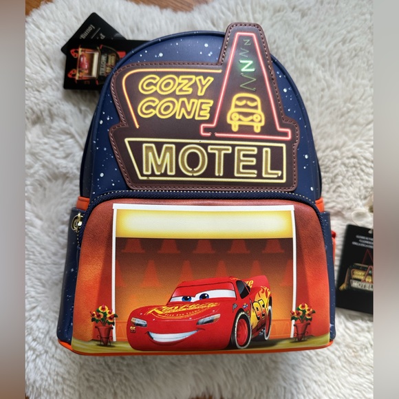 🚨NEW🚨Cars Cozy Cone Motel Glow Backpack & Wallet- Loungefly - Picture 15 of 15